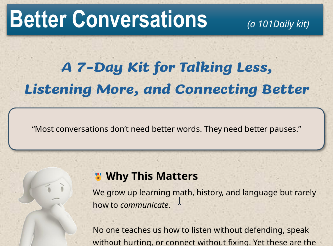 7-day conversation plan