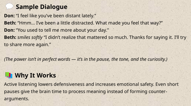 Sample dialogue pages